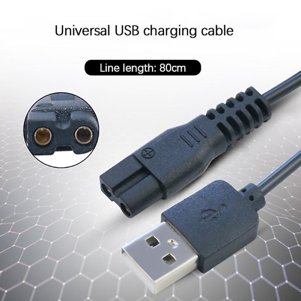 Lemmikieläinten sähköparranajokoneen USB-latauskaapeli virtajohto C6/c7 hiustenleikkurille