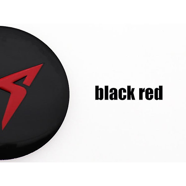 4 stk. 3D 56mm 60mm Nye Logo Bil Emblem Hjul Center Hub Kapsel Auto Fælg Refit Støv-tæt Badge Dæksler Sticker Styling Tilbehør black red 60mm black cap