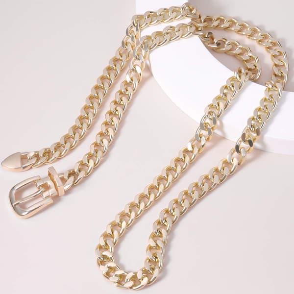Kædebelte til kvinder, tyk kæde til bukser med body chain