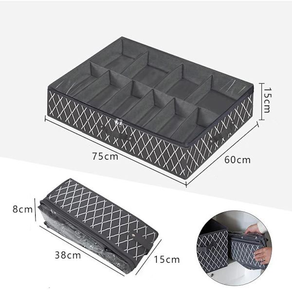 2-pack Shoe Storage Bag with Window - Shoe Organizer