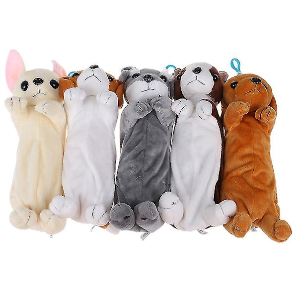 Plush Pennafall i Cartoon-Stil, Plush Hund Pennafall för Barn, Pennfodral, Hfmqv A