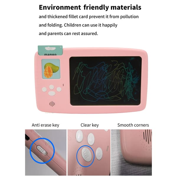 8.5 inch Pink Writing Tablet - Educational Toy for Kids