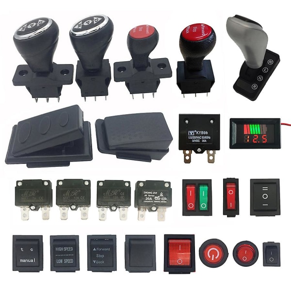 Elektriska bilar för barn elektrisk bilomkopplare leksaksbil elektrisk motorcykelomkopplare fjärrkontroll bilomkopplare motorcykeltillbehör Small switch 2pin