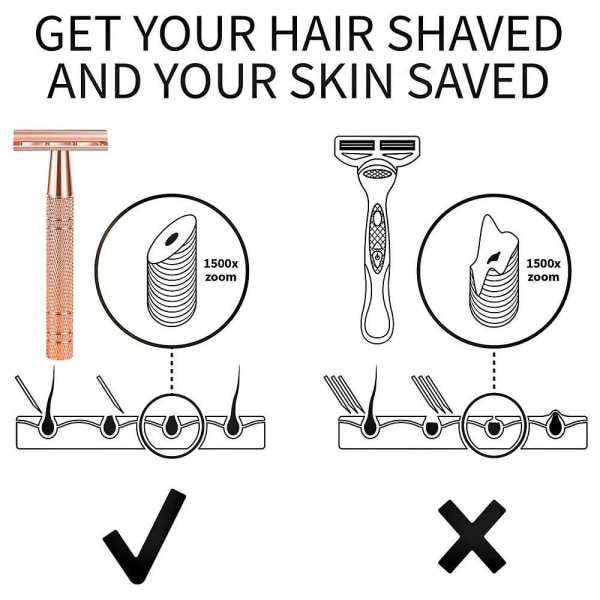 Mænds manuel skæg razor, dobbeltsidet razor, sikkerhed razor