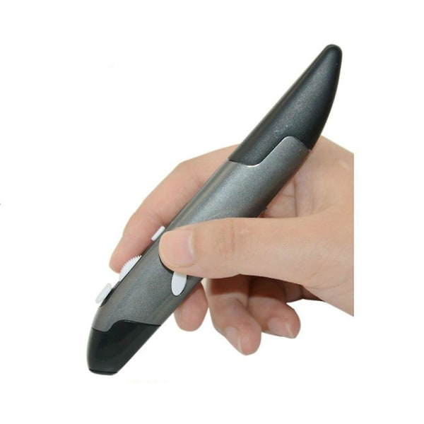 Trådløs optisk penn mus 2,4ghz usb bluetooth luftmus optisk presentatørpenn for bærbar PC Gray