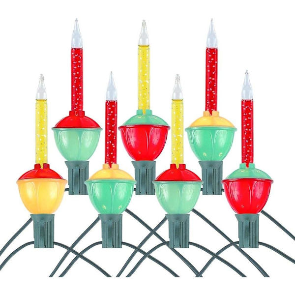 7 Bright Traditional Set, Red and Yellow with Silver