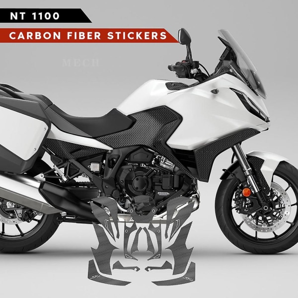 Til Honda Nt1100 Nt 1100 Motorcykel Brændstoftank Pad Håndbeskytter Carbon Fiber Mønster Stickers Decal Screen Film screen film