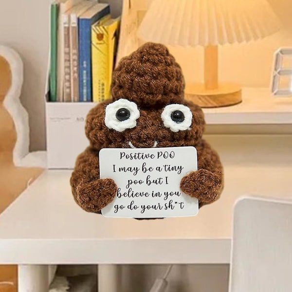 Positiv Energibombe Potatis-Kram-Plush-Docka Handsydd i Ull med Kort Rolig Julgåva Heminredning Hög Kvalitet F