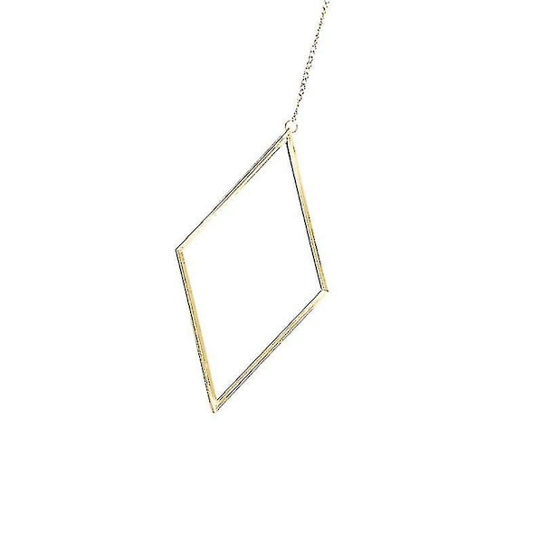 Rhombus Metal Spejl Væghængt Makeup Spejl Dekorativt Hængende Spejl Guld