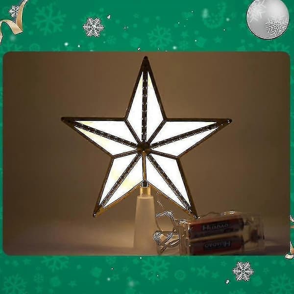 Christmas Tree Star Topper Plastic LED Lamp USB Powered