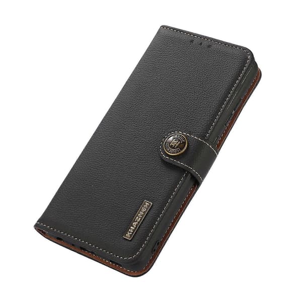 Äkta Läder Plånboksfodral för OnePlus Nord 5 5G Black
