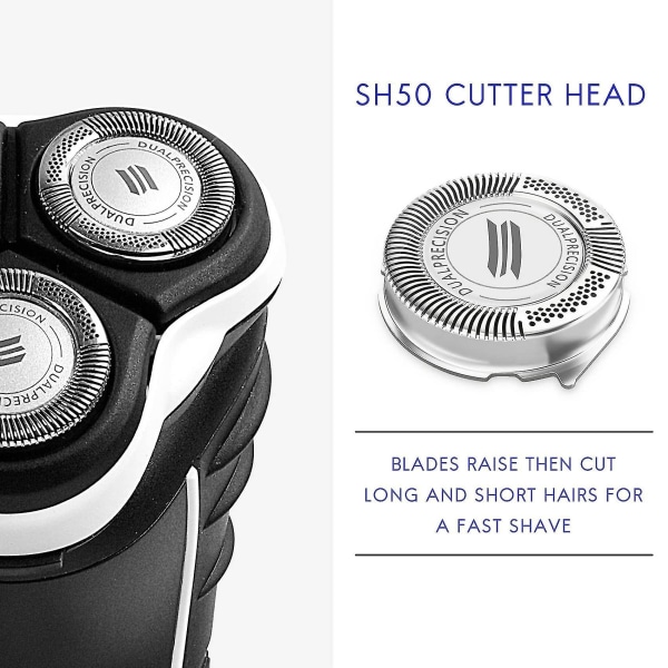 Pakke Sh50 erstatningshoder kompatible serie 5000 barbermaskiner, S5000 S5420 S5380 S5351 multipresisjonsblad