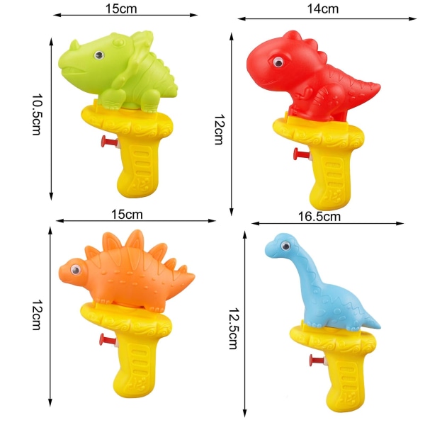 Vattenpistol Leksak Anti-läckage Trycktyp Glow In The Dark Grepp Cartoon Dinosaur Robust Sommar Utomhus Simning Lek Vatten Skytte Leksak Semesterpresent Red