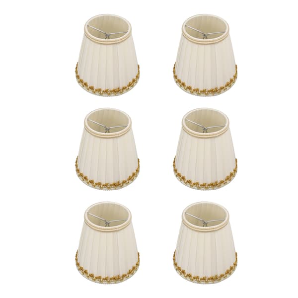 6 Pcs Small Lampshades Safe Soft Easy Installation Modern Light Table Lamp Shade for E14 Bulb Bedroom Hotel 1.2