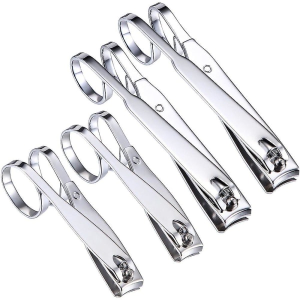 4 Packs Grip Nail Clipper 360-degree Rotating Head Scissor Grip Toenail Clippers