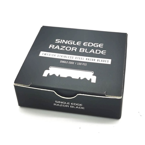 100 stk. Enkeltkants Razor Blades Holdbar Rustfrit Stål Halv Razor Blades Til Foldbar Ret Razor Ny