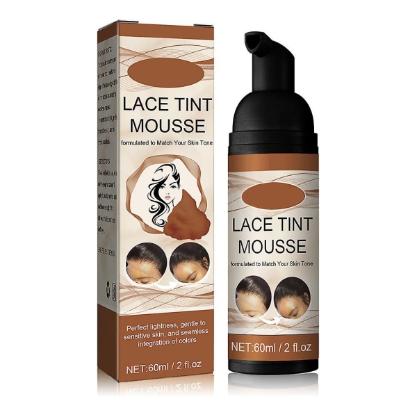 60ml Lace Tints Mousse Concealer Tonet Mousse For Lace Parys Holder lenge uten å skade håret Dark Brown