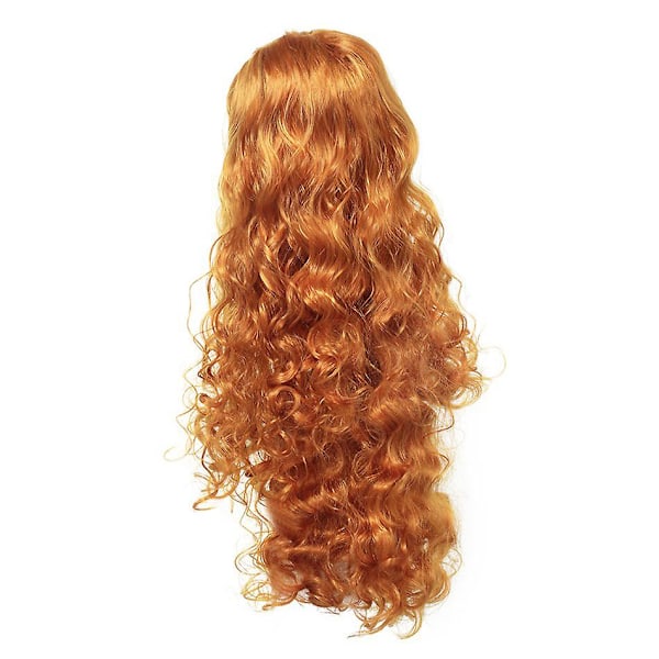 Peruk Cosplay Anna Elsa Disney Frozen Prinsessor Peruk Röd Ariel Lilla Sjöjungfrun Belle Jasmine Rapunzel Hårtillbehör Merida