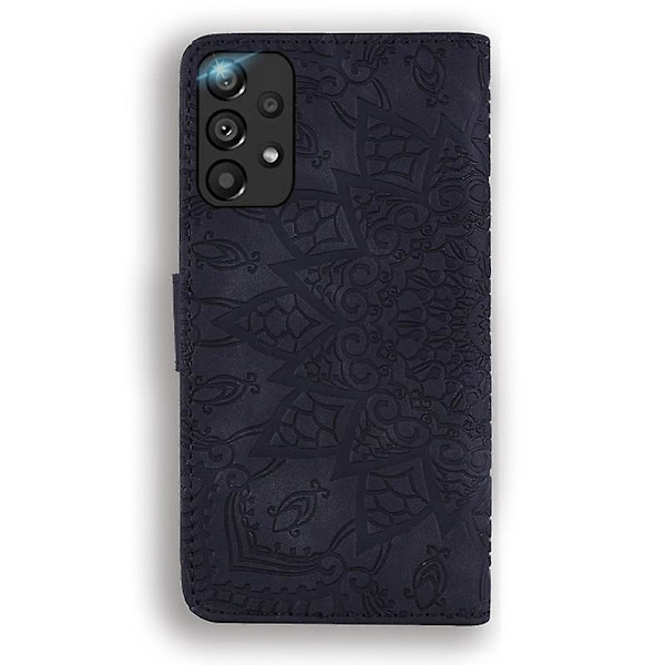 Pengepung til Samsung Galaxy A33 5G Premium PU Læder Flip Cover Mandala Black