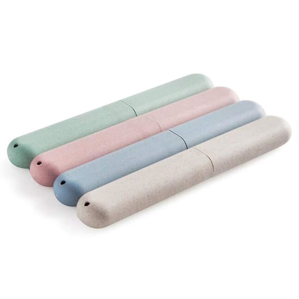 4st case för resa + 5 st cover, ersättningshållare för tandborstar i plast Bärbar tandborste,elrosa