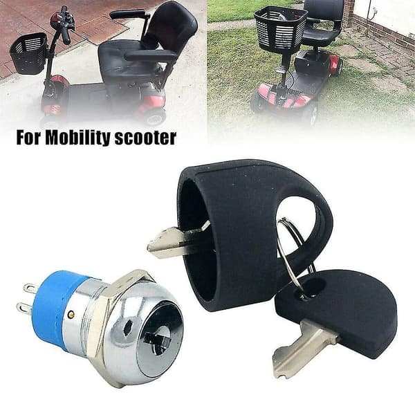 Reservedel til Mobility Scooter, Start On/Off Tændingslås med Nøgle