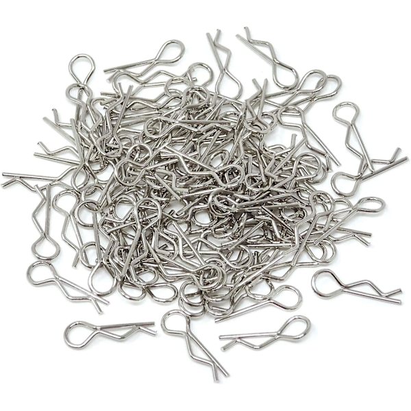100 stk. 1/8 Metal RC Bil Karosseri Klips R-Formet Klips RC Truck Buggy Skalle Karosseri Klips Pins til RC Køretøjer