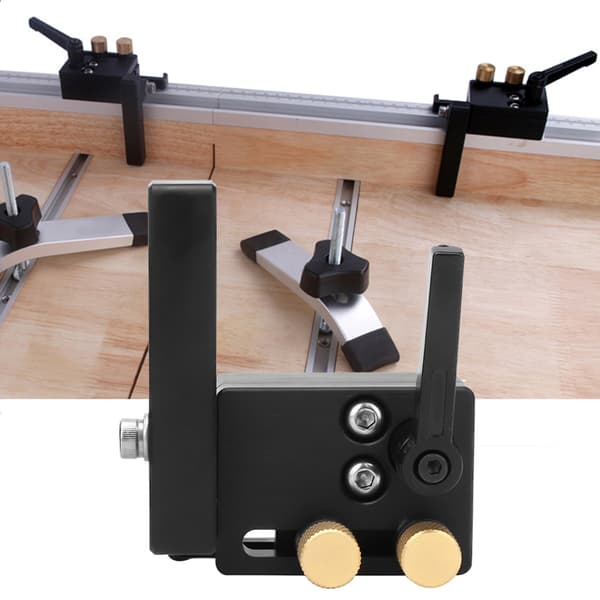 2 PCS Left Right Miter Track Stop Woodworking Positioning Limiter Track Stop