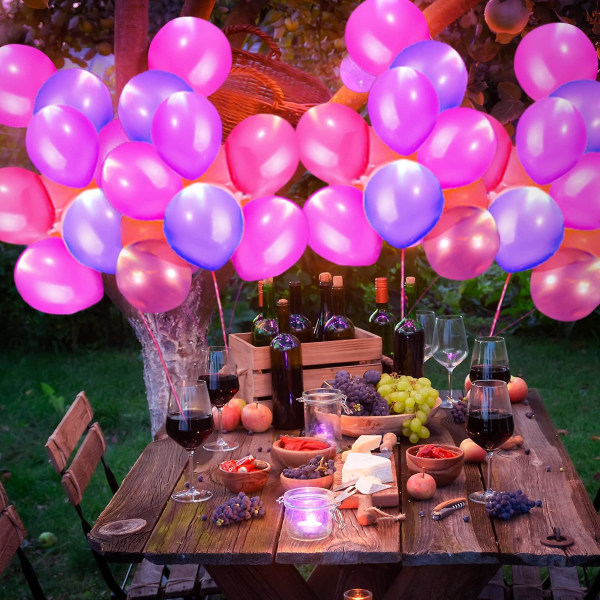 30 pakkauksen led-valot, miniakkukäyttöiset led-juhlavalot paperilyhtyihin kukkakoristelu sisä-ulkopatio seppele Puutarha hääjuhla Pink light