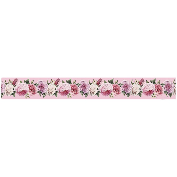 Hjemmedekoration Blomsterkant Tapet Stue Tapet Blomsterklistermærker Vægdækning Klistermærke