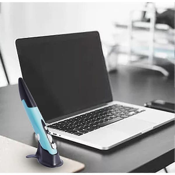 Trådlös optisk penna mus 2,4 GHz USB Bluetooth luftmus optisk presentatör penna för bärbar dator PC Blue