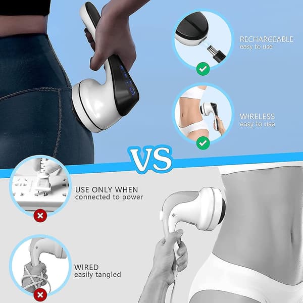 Body Sculpting Machine, Cellulite Massager with Cordless Handheld, Deep Tissue Massager Handheld with Touch Screen, Lymphatic Drainage Machine with 9