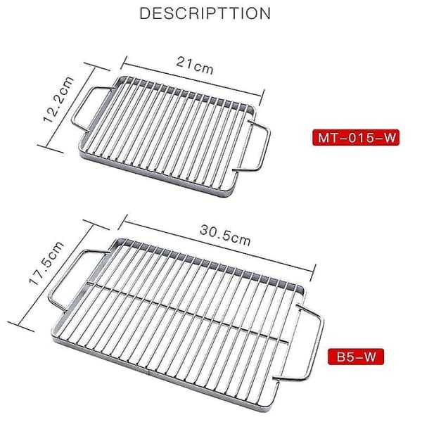 Grill BBQ Grillnett Rustfritt Stålrist for Grill, s