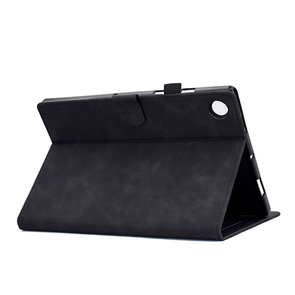Täysi suoja tabletin kotelo Samsung Galaxy Tab A8 10.5 (2021) X200 / X205 Perhonen kukka kuvio painettu PU nahka ommeltu viiva Anti-drop T Black