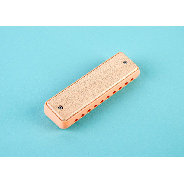 Bluesmunspel | 10-håls trämusikinstrumentleksak för barn pojke flicka Orang Orange 1.7 x 1 x 5.7 inches