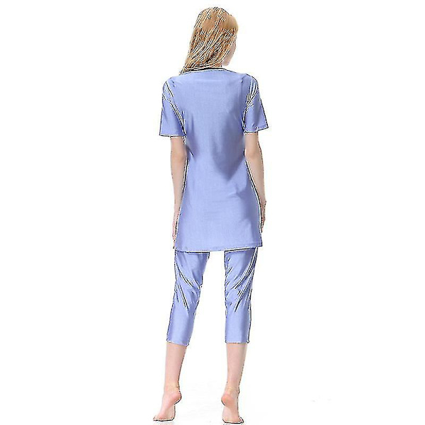 Kvinnors Islamisk Muslimsk Strandbadkläder Blygsam Badkläder Helkroppsburkini Bästa Present Lavender XL