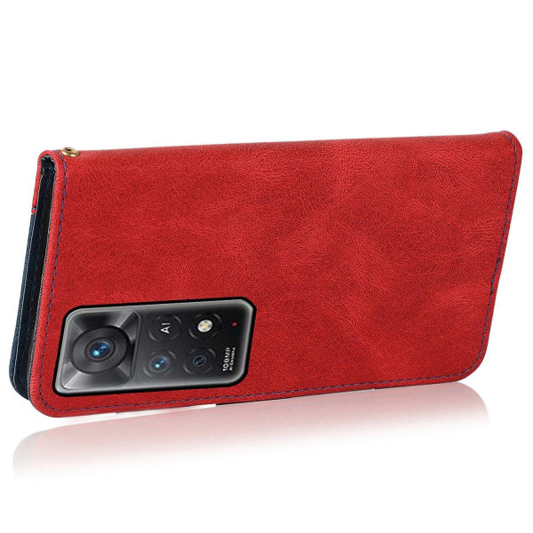 För Xiaomi Redmi Note 11 Pro 5G /Note 11 Pro 4G Case Plånboksställ Telefon Cover/Blå Red Blue