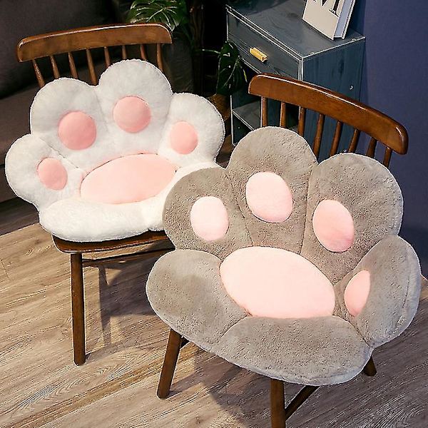 Kattepoter Pude Sød Sæde Pude Kattepoter Form Doven Sofa Bjørn Poter Kontorstol Pude Hyggelig Varmt Plys Sofa Dekoration Pude#jjwj001 PolarWhite Small