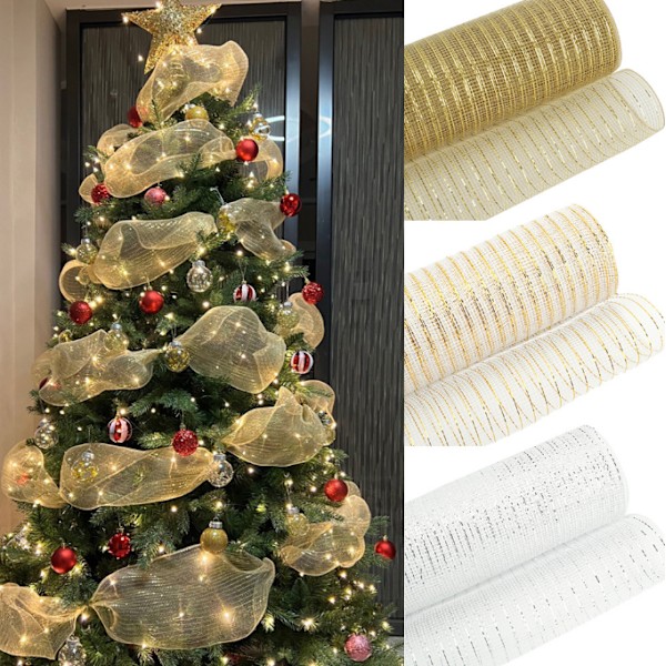 Julebånd til julepynt gold
