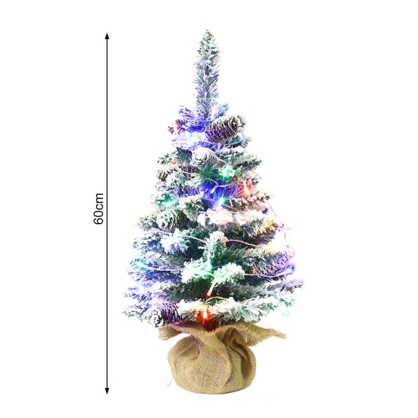 Pieni joulukuusi LED-valolla Realistisen näköinen eloisan värinen paristokäyttöinen valaistu keinotekoinen joulupuukoriste 45cm,Colorful Light