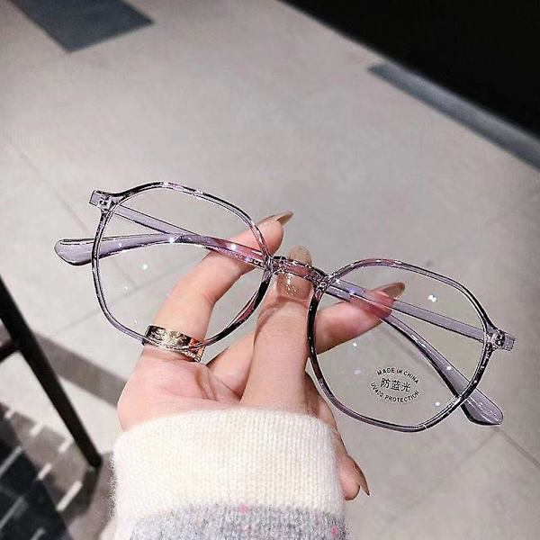 -1.0-1.5-2.0-2.5-3.0-4.0 Kiinteäväriset ja värigradientiset myopia-lasit miehille ja naisille purple Anit Blut Light 0