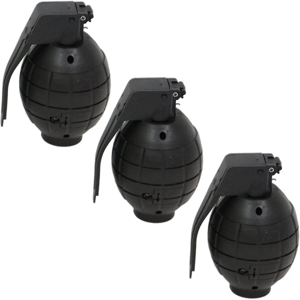 Pakke med 3 Kids Army Toy Håndgranater med blinkende lys og lyd - Rollespill Police Swat Mission (3 håndgranater)