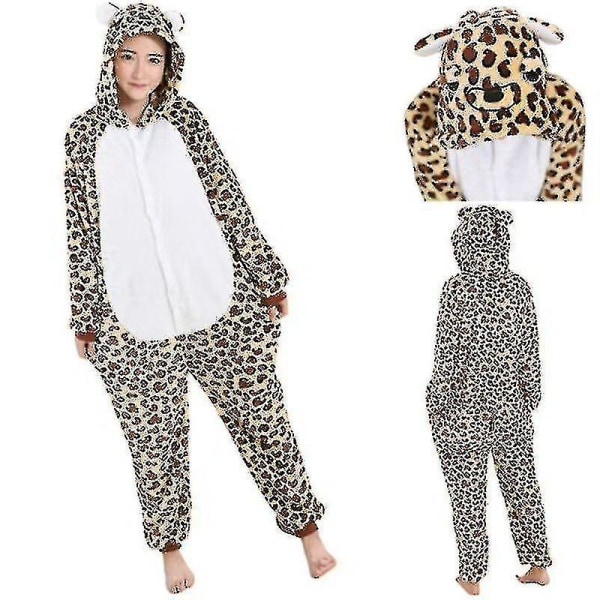 Unisex Voksen Kigurumi Dyrekarakter Kostume Onesie Pyjamas Fancy 1onesie1 Leopard S