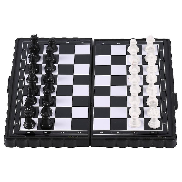 1 set Mini International Chess Vikbar Magnetisk Plast Schackbräde Brädspel Bärbar Barnleksak Bärbar 2020 Drop Shipping