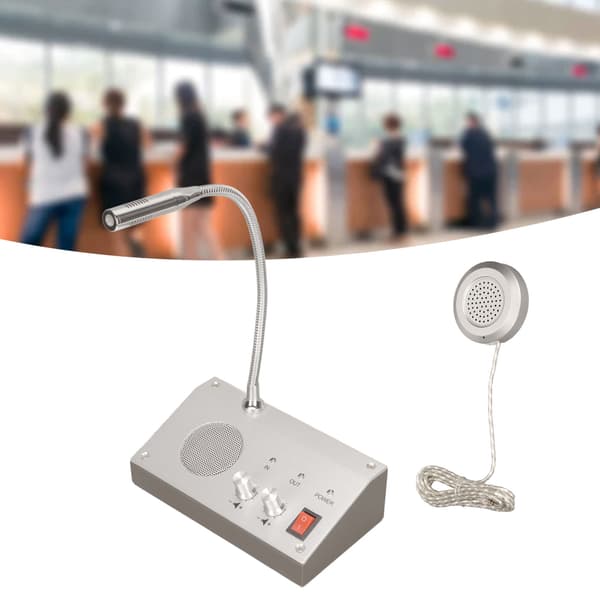 Sølv Tovejs Vindueshøjttaler Intercom System til Bank