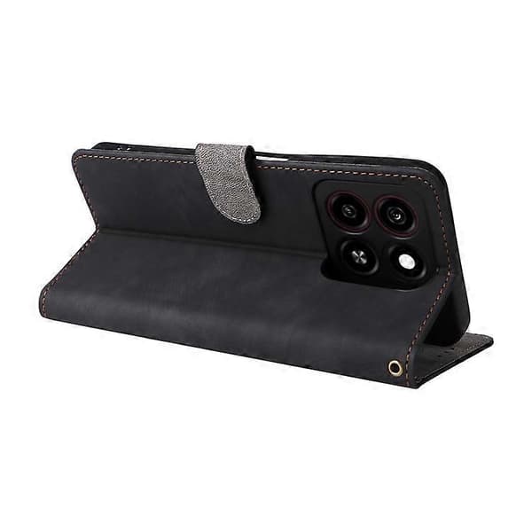 Kompatibel med ZTE Blade A35 / Blade A55 Plånboksfodral RFID PU Läderfodral Stativvy Black