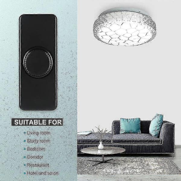 3-100w LED trailing edge lysdæmper (drejelysdæmper), egnet til dæmpbar LED, pære, halogenlampe, 220-240v, CE plug-in switch, sort