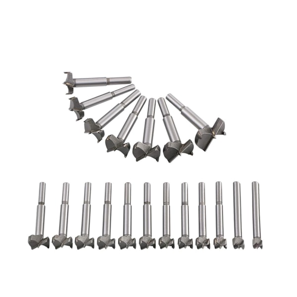 Wood Drill Bit 19PCS (10MM - 40MM) Carbide Countersink, Installing Spherical Doors, Drawers, Forming Drill Bits