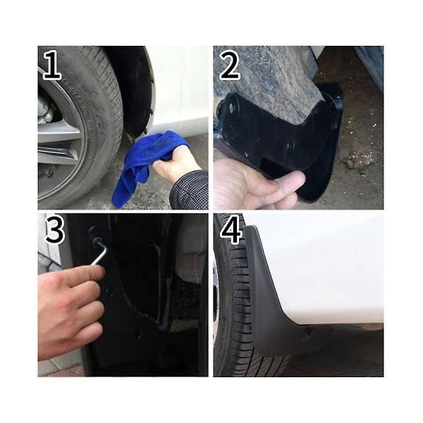 Bilskvettlapper for Navara D40 2005-2016 Klaff Sprutlapper Mudflapor Tilbehør