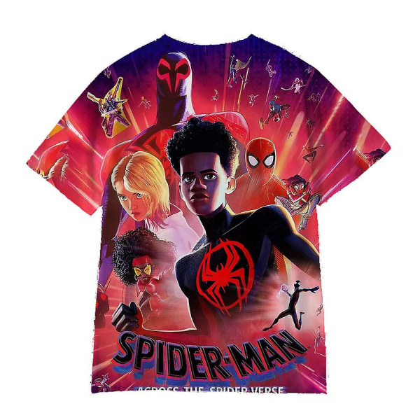 Børn Drenge Marvel Spider-man: Across The Spider-verse Kortærmet T-shirt Sommer Superhelte Spiderman Casual Tee Shirts Toppe B 8-9Years