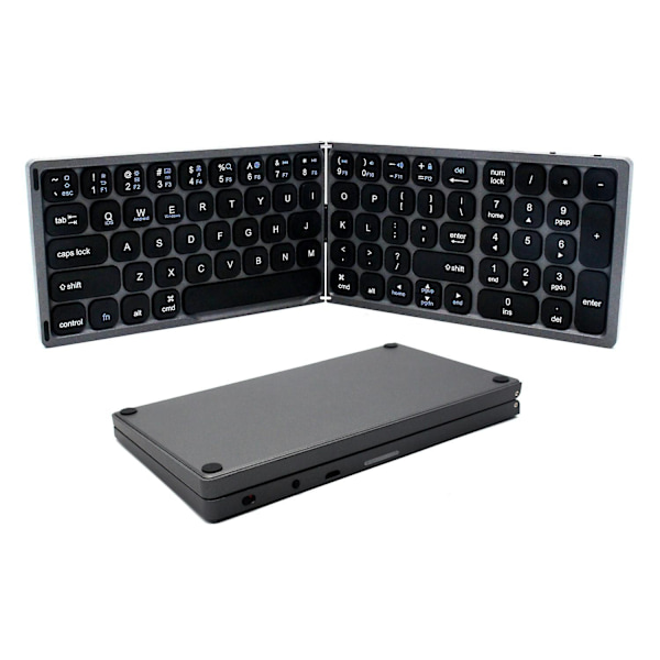 Wireless Bluetooth keyboard, 81 keys foldable keyboard for tablet and smartphone